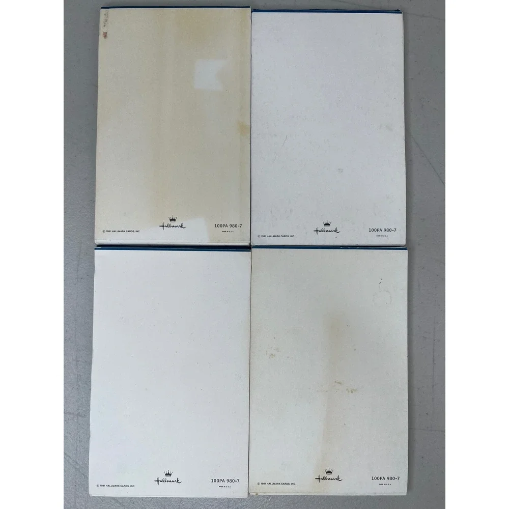 Vintage 1981 Hallmark Contract Bridge Score Pads Set of 4 King Illustration